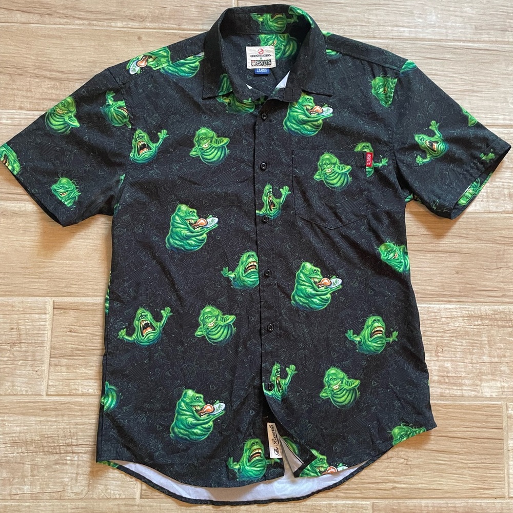 RSVLTS Ghostbusters Slimer Button Down Shirt